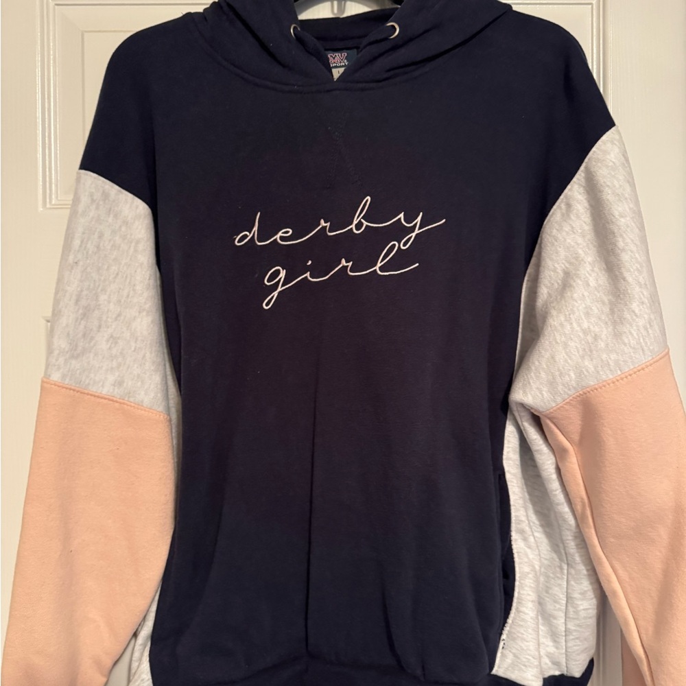 Derby Girl Hoodie in Black and Gray